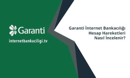 Garanti bankası internet bankacılığı